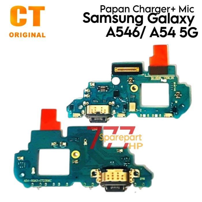 TERLENGKAP Papan Konektor PCB Charger Mic Samsung Galaxy A54 / A54 5G / SM-A546V / SM-A546U /
