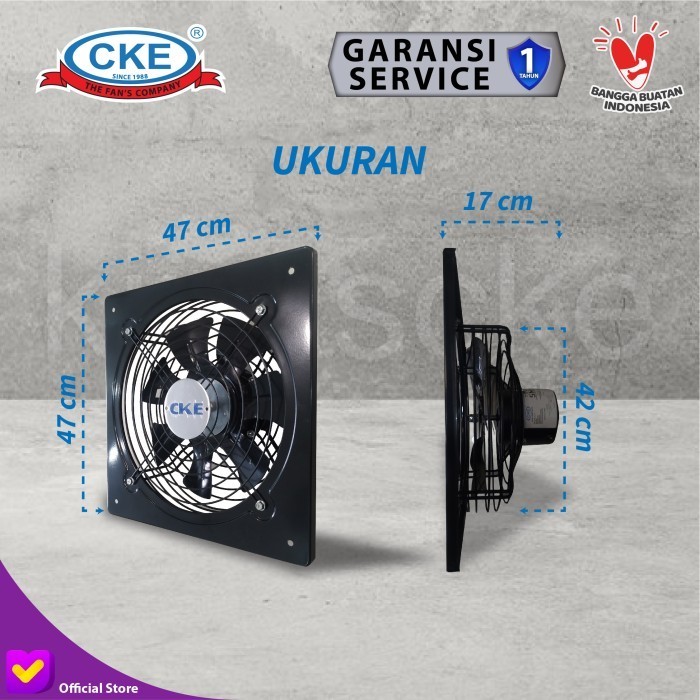 WALL EXHAUST FAN 16" INCH KIPAS EXHAUST FAN DINDING INDUSTRIAL 16 INCH