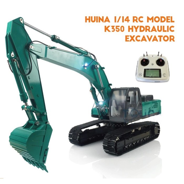 Huina K350 Kabolite RC Excavator Ekskavator Hidrolik 1/14 Full Metal