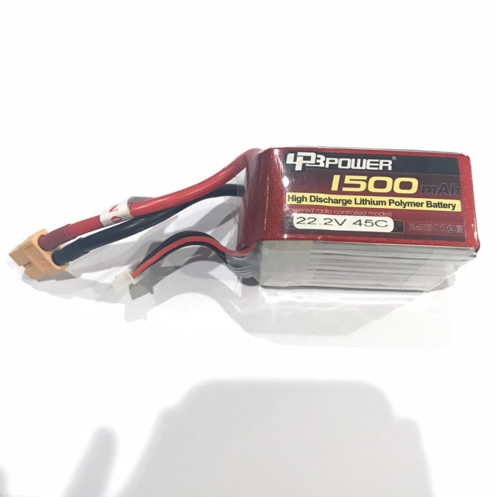 Lipo 6S 6Sel LPB 1500 6S 45C Lipo Battery Baterai