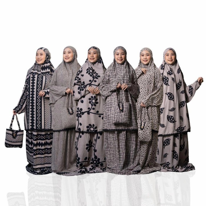 Minajshop Mukena Hadramaut Milo Potongan Berlengan