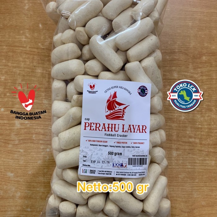 

SALE TERLARIS GETAS KERUPUK IKAN BENTUK PANJANG MERK PERAHU LAYAR READYY