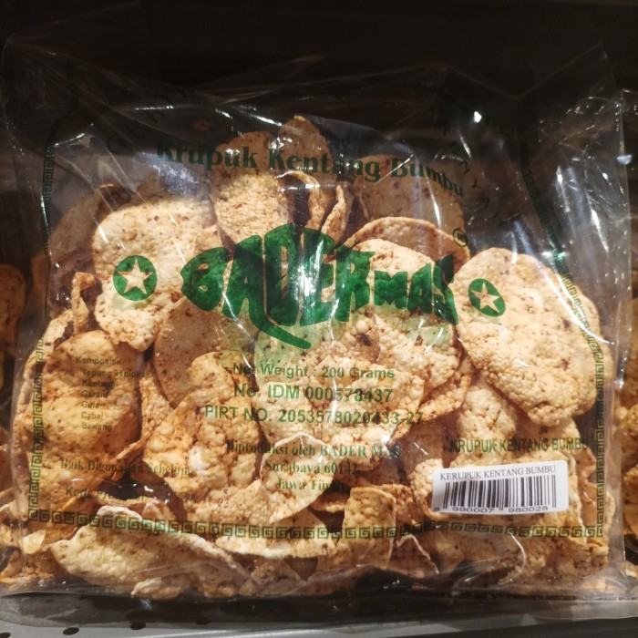 

SALE TERLARIS BADERMAS KRUPUK KENTANG BUMBU 200GR READYY