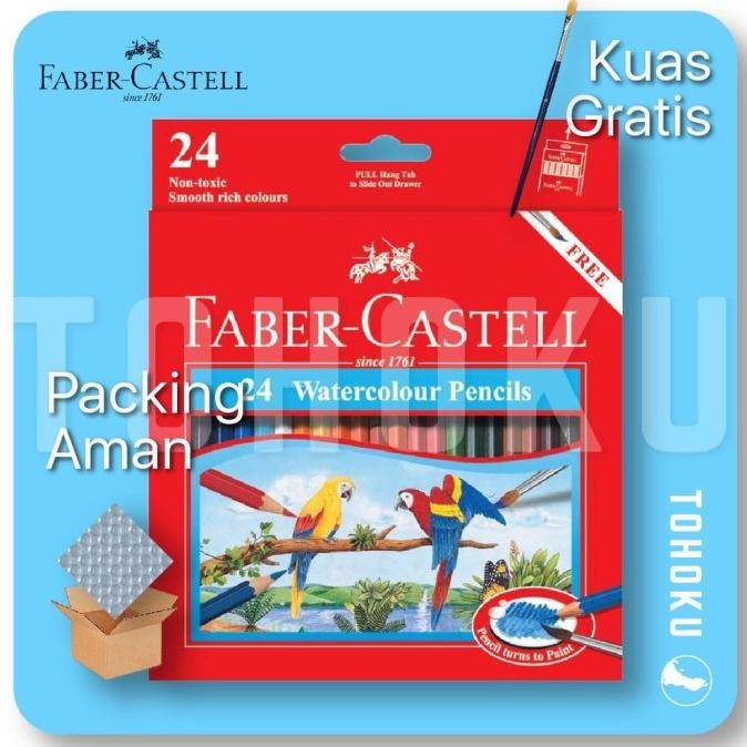 

MURAH 24 Pensil Warna Air - Faber Castell Watercolour Pencils 24