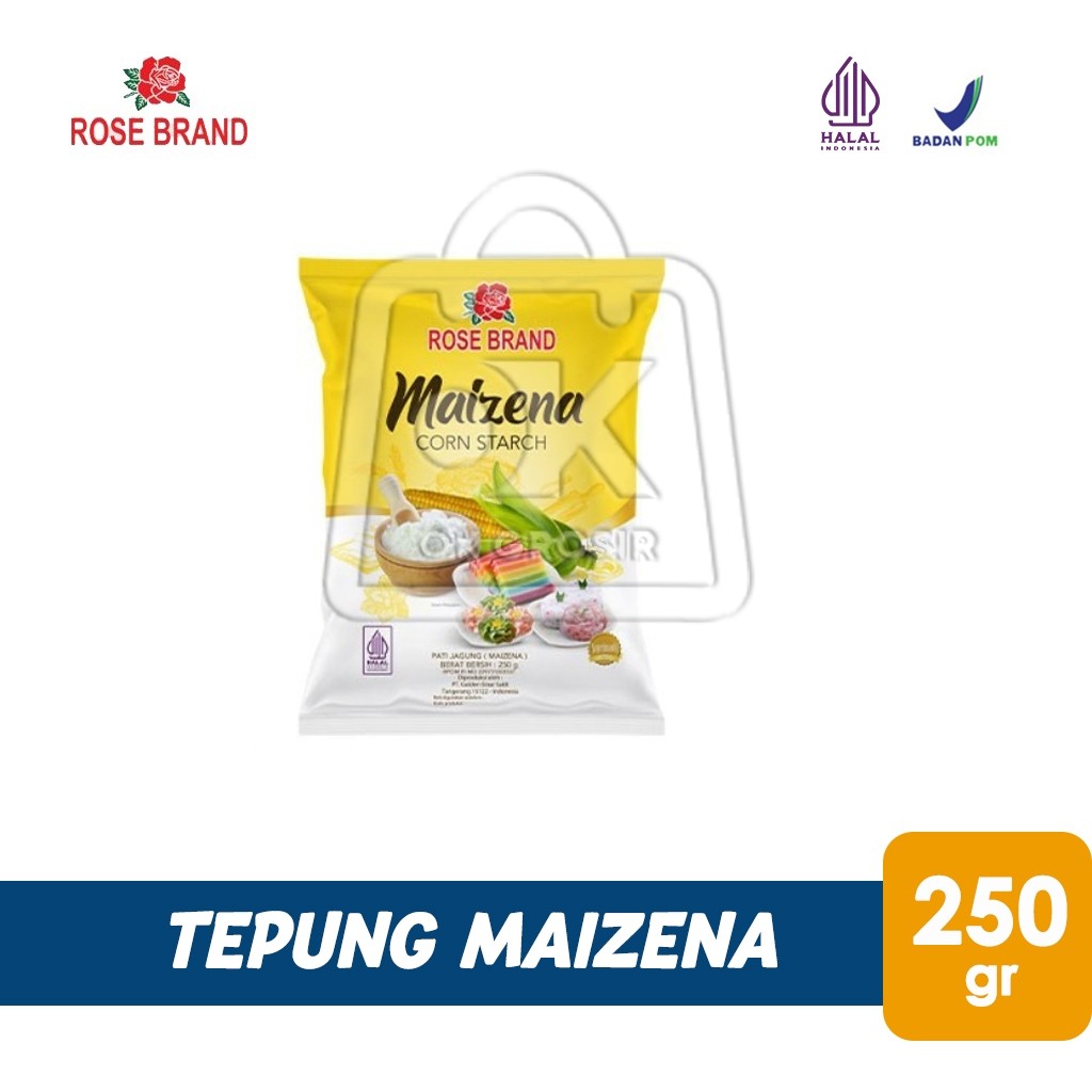 

Tepung Maizena Rosebrand Tepung Jagung Corn Starch Rose Brand (250gr)