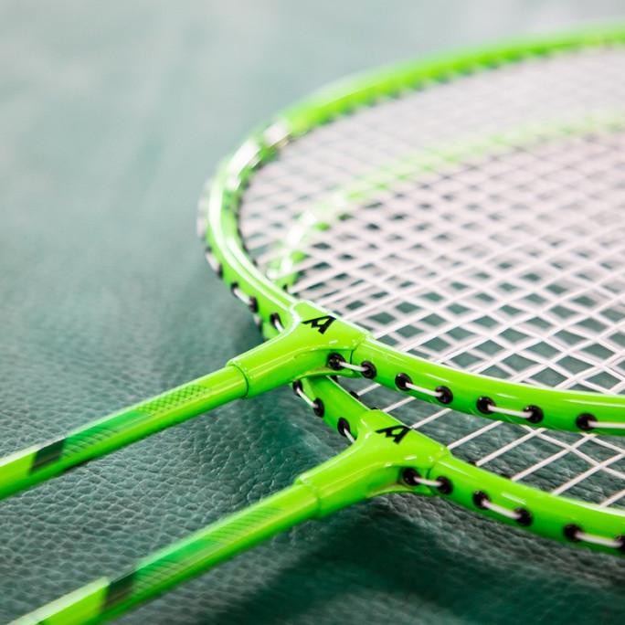 Spesial Deli Agnite Badminton Racket / Raket Badminton Sepasang Hijau F2100