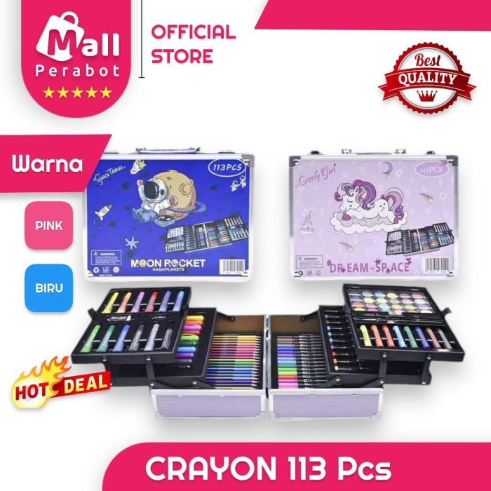 

Crayon Anak Set Isi 150 208 Pcs Pensil Warna Alat Lukis Set Krayon