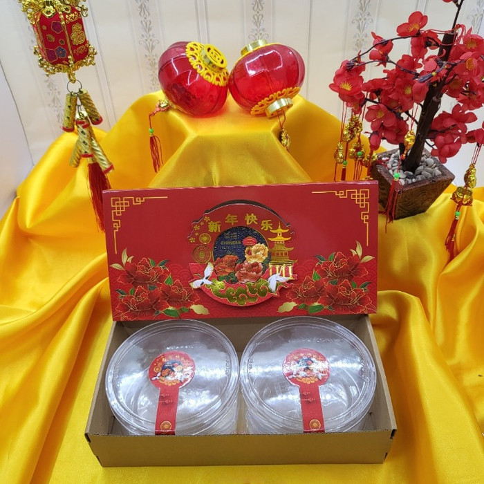 

DUS HAMPERS IMLEK 2 TOPLES 500GR BOX KUE SINCIA CNY UKURAN 30X14X7 CM