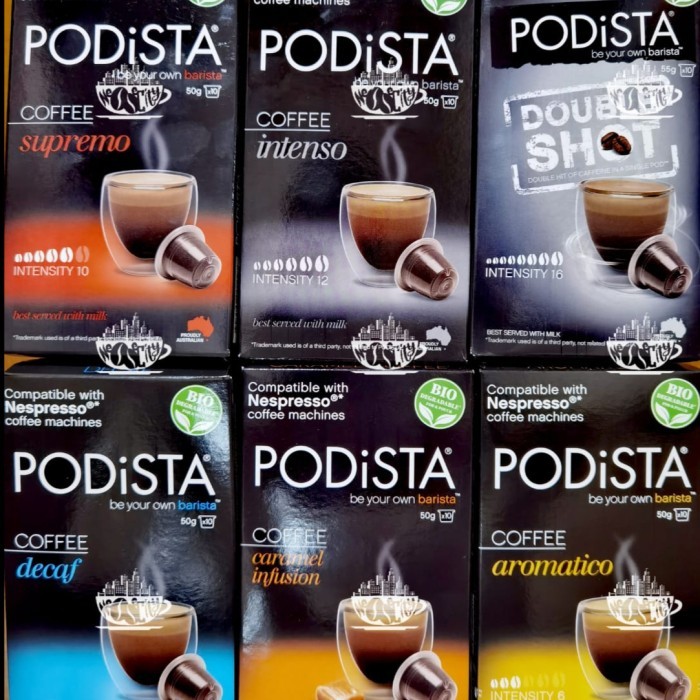 

TERBARU! Nespresso Compatible Podista Coffee Capsules Varian Kopi (Isi 10)