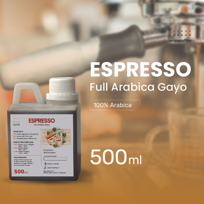 

TERBARU! Espresso Cair 500 ml Full Kopi Arabika Gayo Konsentrat Arabica Coffee