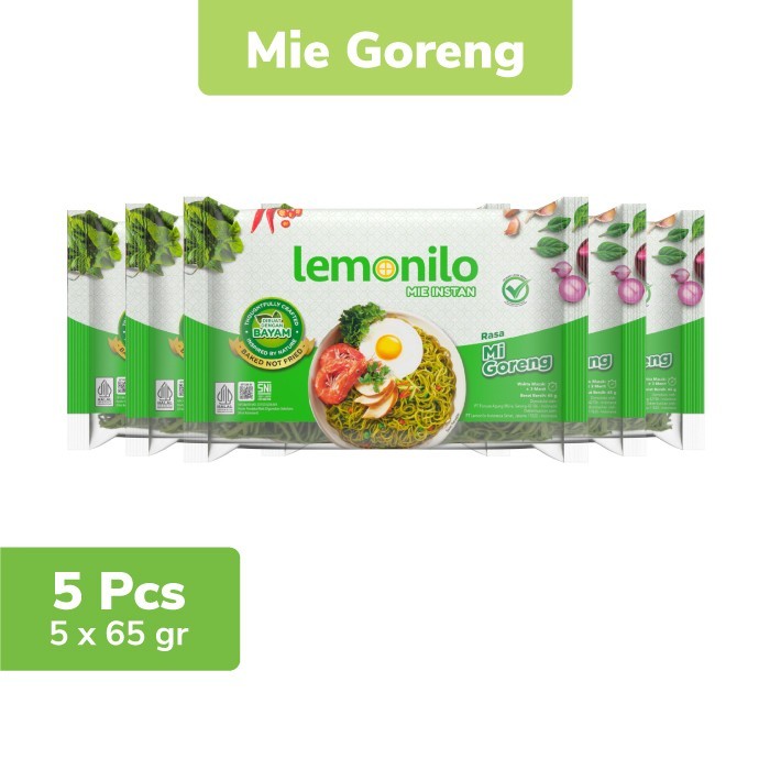 

TERLARIS! 5 Pcs Lemonilo Mie Instan Goreng 65g