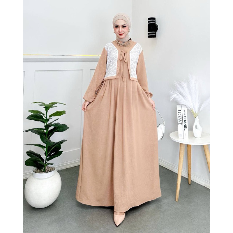 Premium Import Gamis Cewek Model Mewah Dres Syari Kondangan Dress Jumbo Muslimah Gamis Terbaru Maxi 