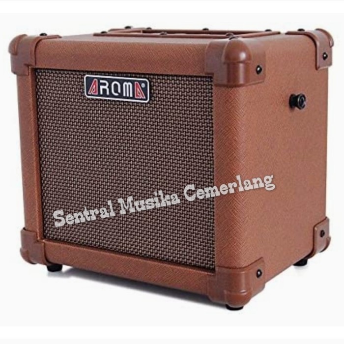 Amplifier Speaker Ampli Gitar Akustik AROMA AG-10A with Input Mic