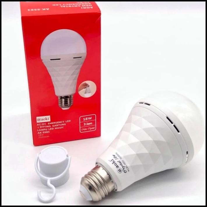 Aoki Lampu Bohlam LED Magic AC DC Fitting Gantung Emergency Lamp