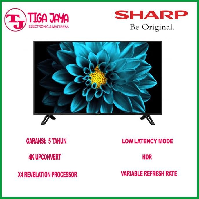 siap kirim sharp 65dk1x led tv uhd android 4k 65 inch google tv 4t c65dk1x