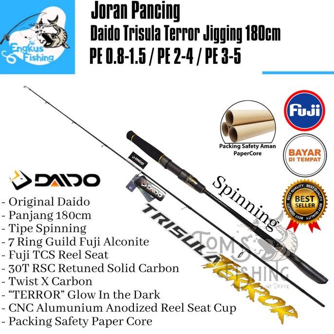 Joran Pancing Daido TRISULA TERROR Jigging 180cm (PE 1-3 sd PE 4-6 )