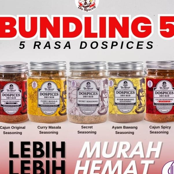

Dopice Paet Bundling 5 Varian Healthy Dry Rub Bumbu Marinai Rendah Al Rempahrempah No Mg Bumbu Maa Ayam Bawang Eaoning Cajun Eaoning Ecret Eaoning Curry Maala Eaoning