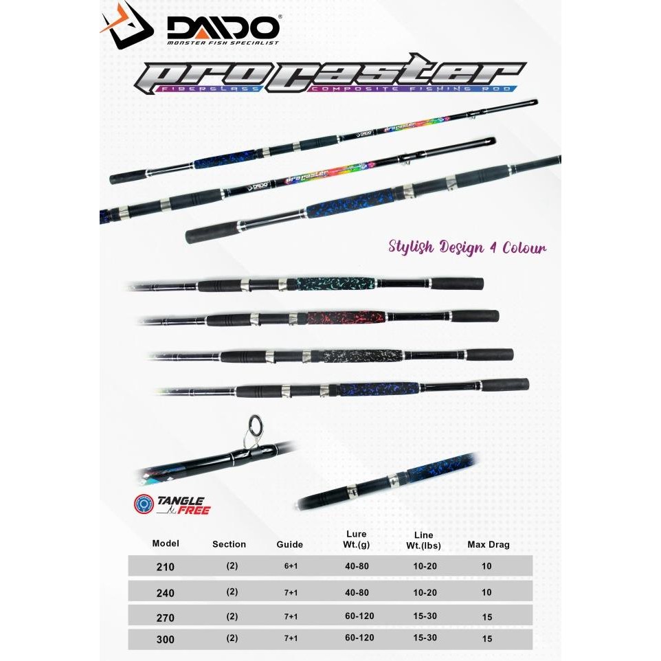 JORAN DAIDO PRO CASTER FIBER 210CM 240CM 270CM 300CM - JORAN PANCING M