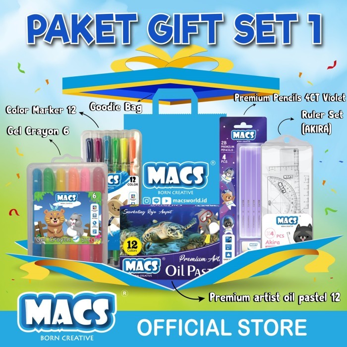 

SALE TERLARIS MACS GIFT SET 1 / HAMPERS / CRAYON READYY