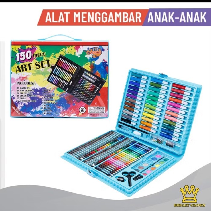 

SALE TERLARIS ALAT LUKIS SUPER MEGA ART 208 PCS CRAYON OIL PASTE WARNA SET - BIRU READYY