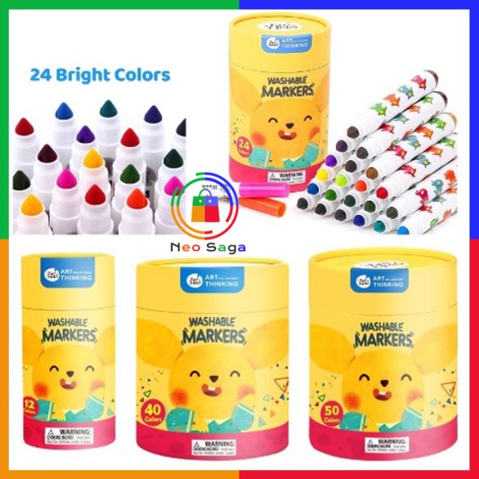 

SALE TERLARIS SPIDOL JOAN MIRO BABYROO WASHABLE MARKER 24 COLOR WARNA SPIDOL ANAK READYY