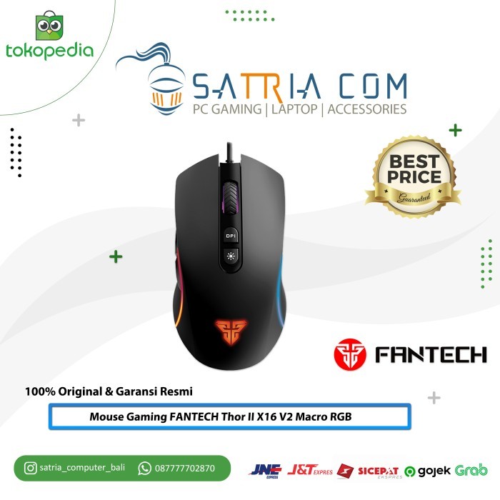 NEW Mouse Gaming FANTECH Thor II X16 V2 Macro RGB