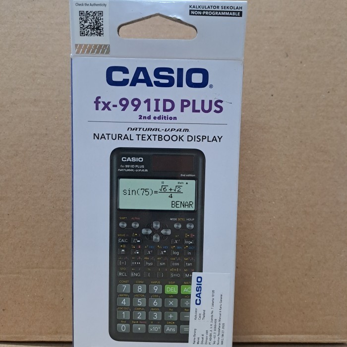 

kalkulator scientific casio fx 991ID PlUS