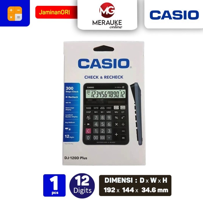 

Calculator CASIO DJ-120D Plus 12 Digits