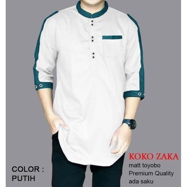 Baju Koko Pria Muslim Diskon Bukalapak memberi Original Distro Baju Koko Lengan 3/4