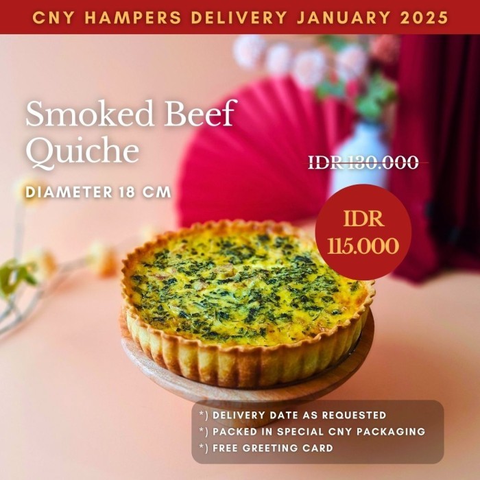 

Cny Hampers Imlek / Parsel Sincia / Lunar Parcel - Smoked Beef Quiche