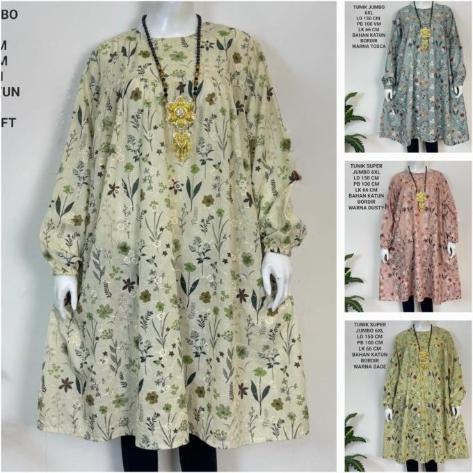Tunik Atasan Super jumbo Ld 150 Cm Koleksi Terbaru
