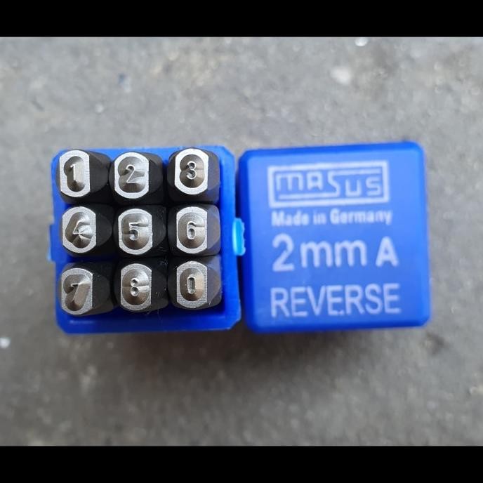 

READY KETOK ANGKA TERBALIK (0-9) 2 MM FIGURE STAMP PUNCH REVERSE 2MM MASUS