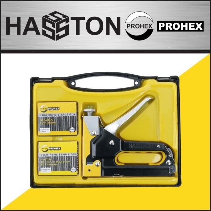 

READY STAPLES / STAPLER GUN TEMBAKAN SET BOX PROHEX