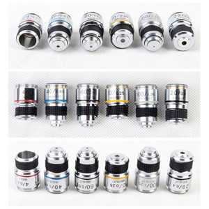 

LabTestKit 4X 10X 20X 40X 60X 100X Biological XSP Student Microscope Achromatic Objective Lens 185 Object Glass Optical Parts for Lab Brand New