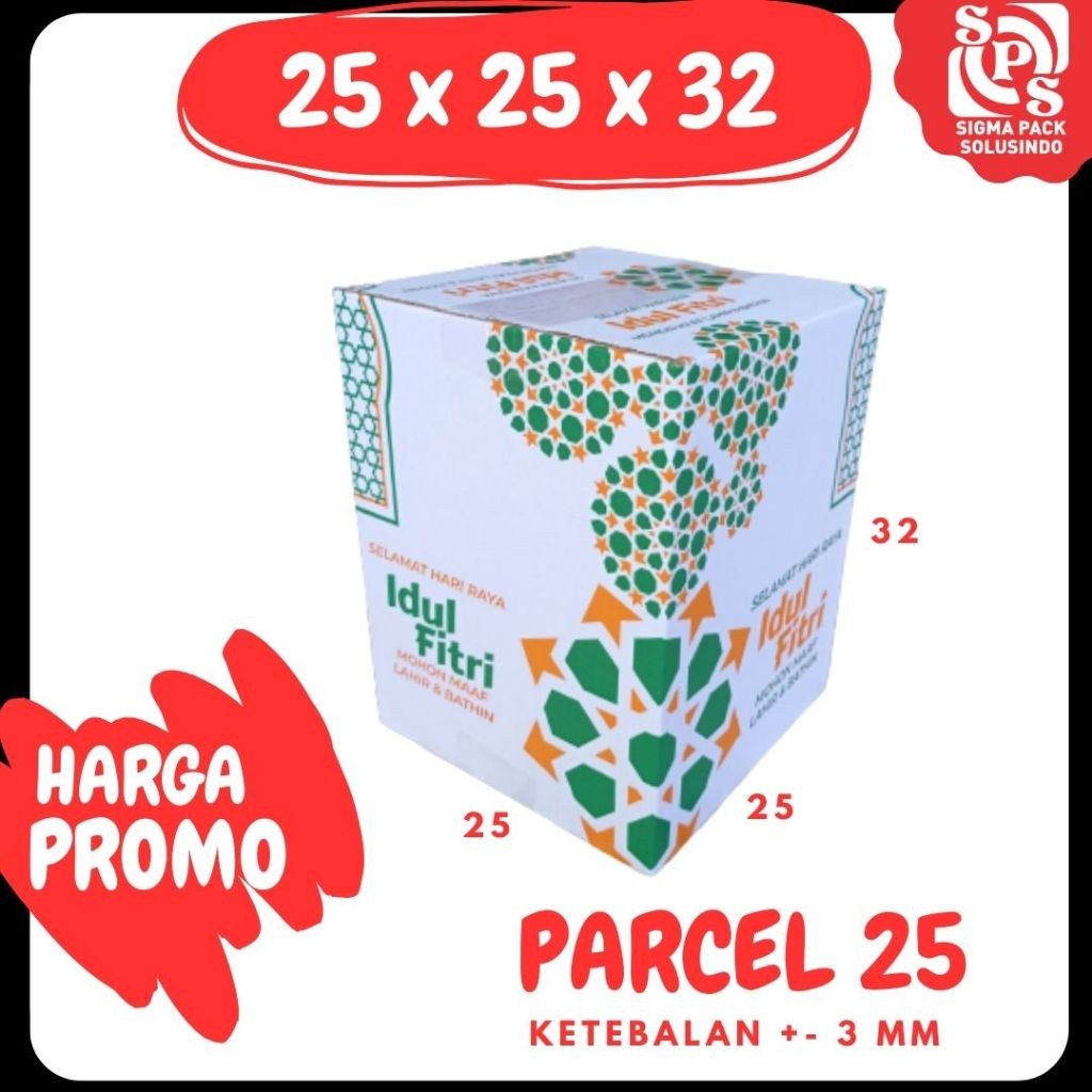 

Box Parcel 25X25X32 (Kecil) Kardus/Parcel/Lebaran/Idul Fitri/Paket/Sembako/Hampers/Dus/Eid Mubarak