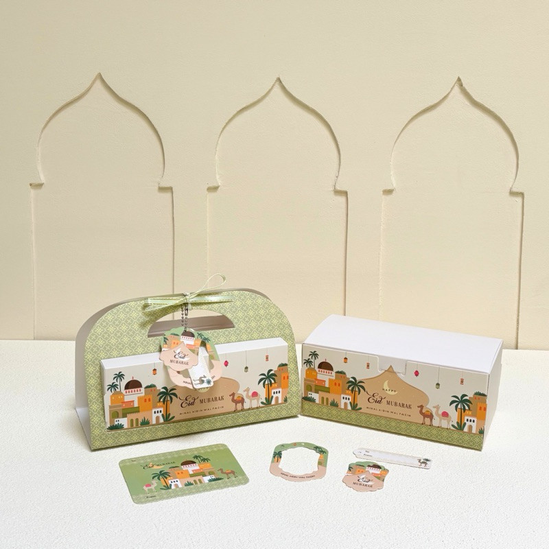 

5 Set Box Jinjing Misha 18.5X9.5X8 Cm Box Eid Lebaran Idul Fitri