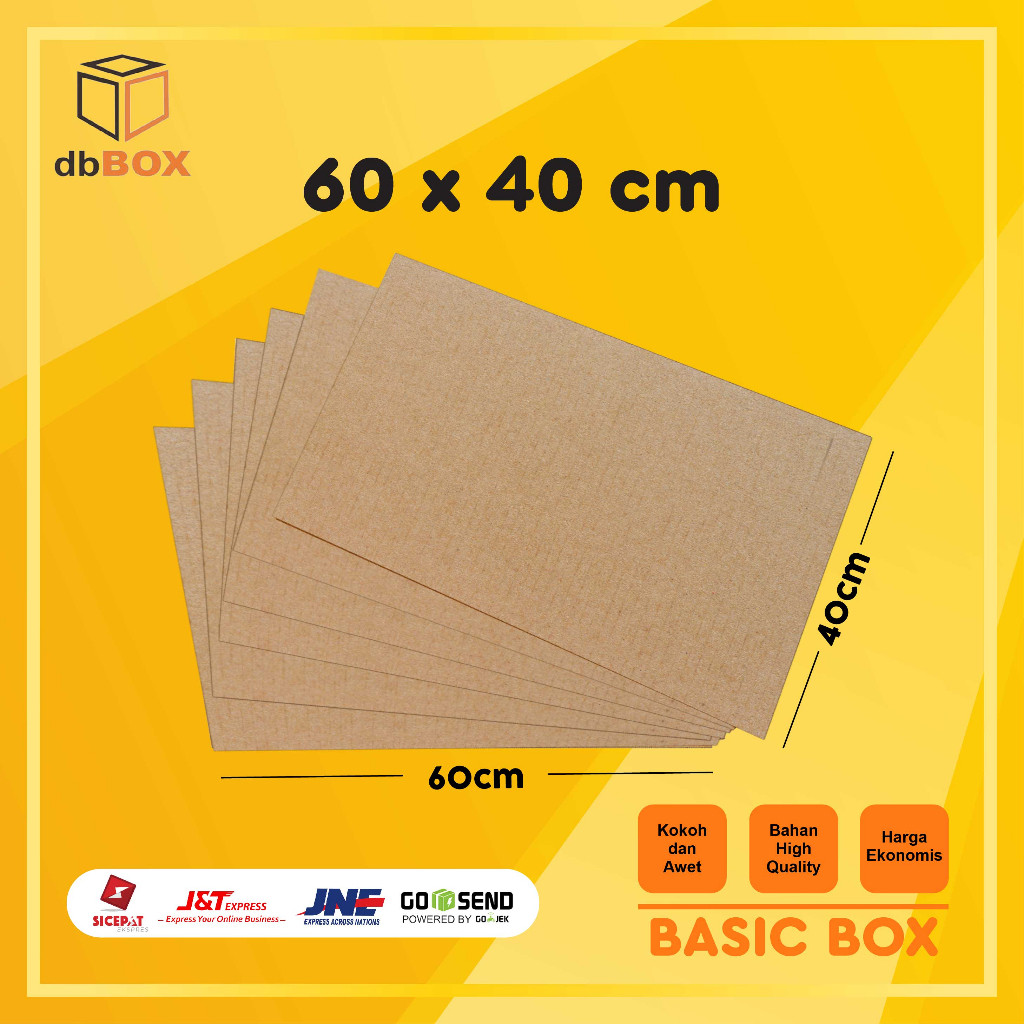 

Kardus Karton Lembaran 60 X 40 Single Wall Corrugated Sheet Polos Baru