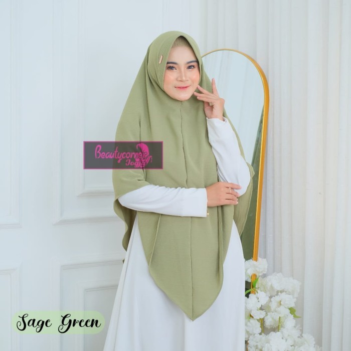 Jilbab Pet Crinkle Pet Jumbo XXL Bergo Pet Crinkle Airflow Syari
