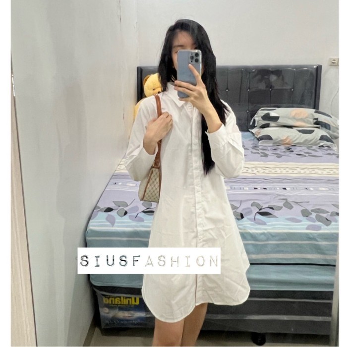Murah TUNIK PUTIH POLOS OVERSIZE 070/722 Non COD