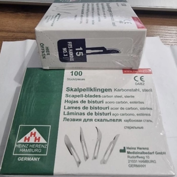 Pisau Bisturi 15 Heinz Harenz Hamburg/ pengganti bisturi Aesculap 15 b