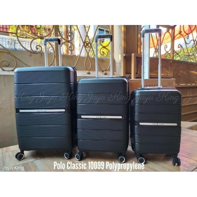 Koper Fiber 24 28 Inch POLO CLASSIC Bahan PP Anti Pecah TSA Expandable