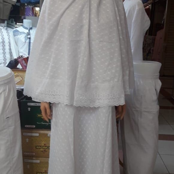 Murah Baju ihrom wanita-baju ihrom gamis dan bergo-gamis putih M-L-XL-XXL Non COD