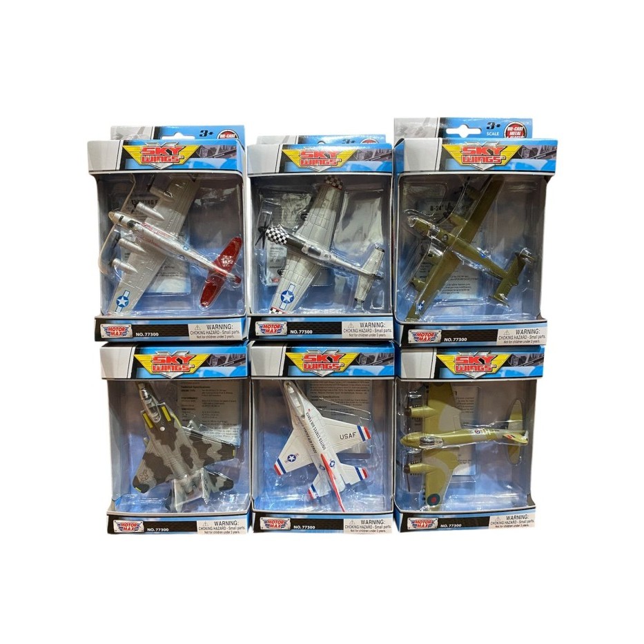 Best seller ~`~ iecast Pesawat Motormax Sky Wings 1:100 Motormax Sky Wings 77300 ~~~