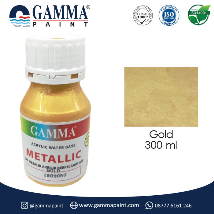 

gamma Metallic Artistic Finish Acrylic Paint - Gold 300gr