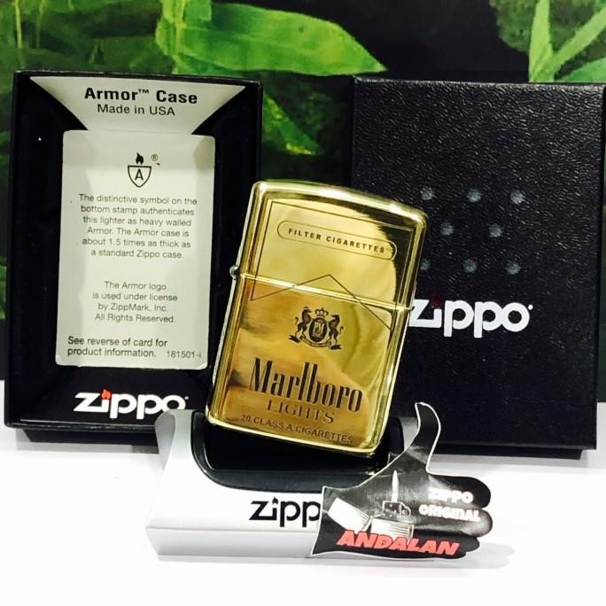 new original zippo armor marlboro light 5 sides