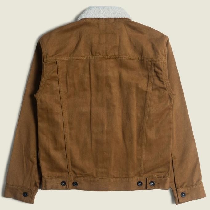 HAMMER SHERPA TRUCKER JACKET - HONEY BROWN STOK TERBATAS