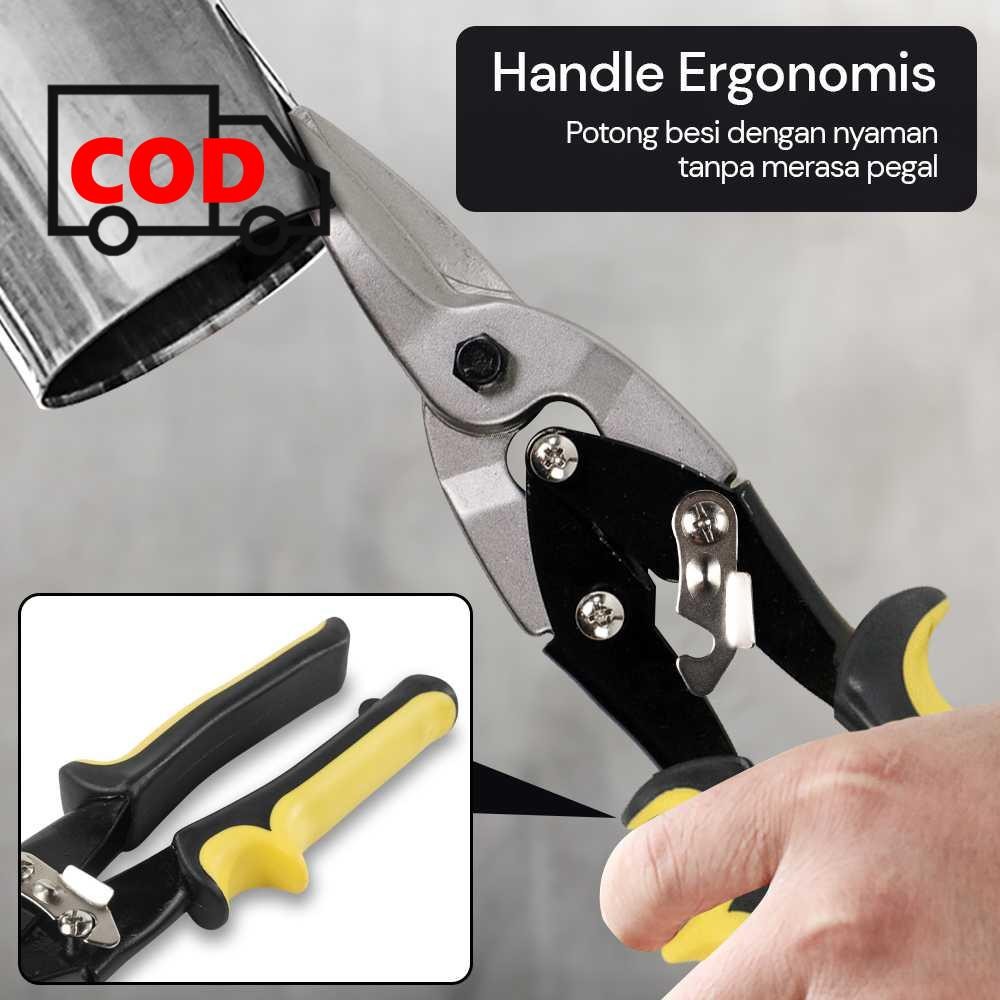 

Gunting Potong Besi Flat Baja 10 Inch Pemotong Kawat Heavy Duty Iron Scissors