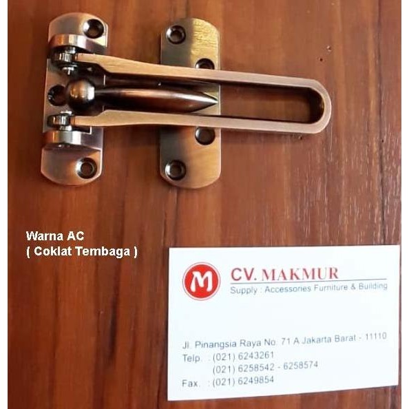 DOOR GUARD ENGINEERING COKLAT AC / PENAHAN PINTU / PENGAMAN PINTU FORSALE
