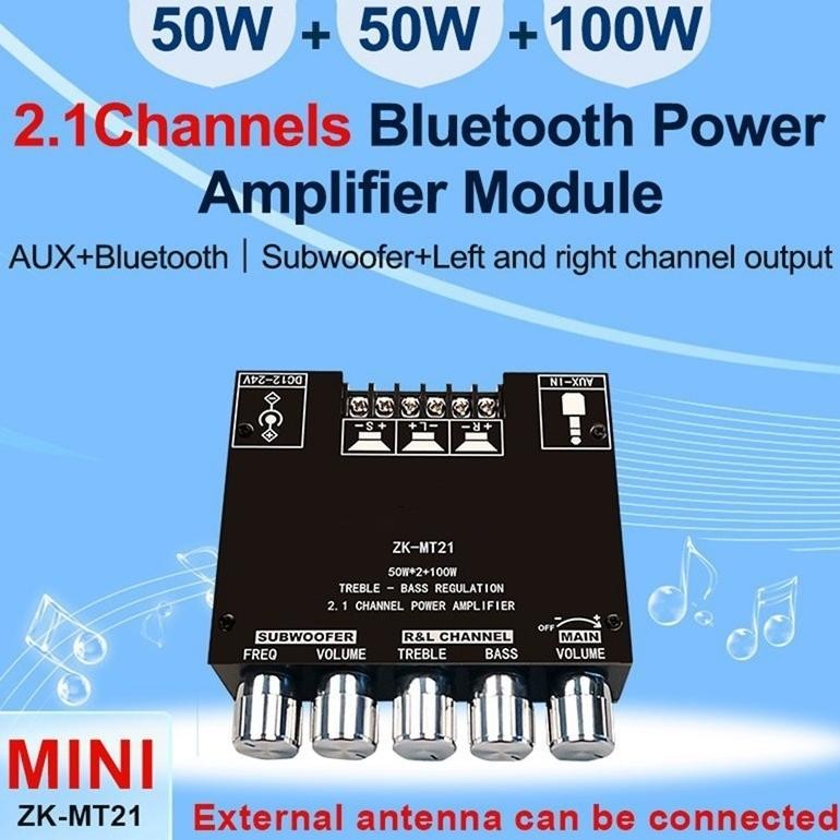 Be09 ZK-MT21/ZK-TB21  2.1-Channel Stereo Bluetooth 5.0 / Digital Power Amplifier Modul TPA3116 2*50W