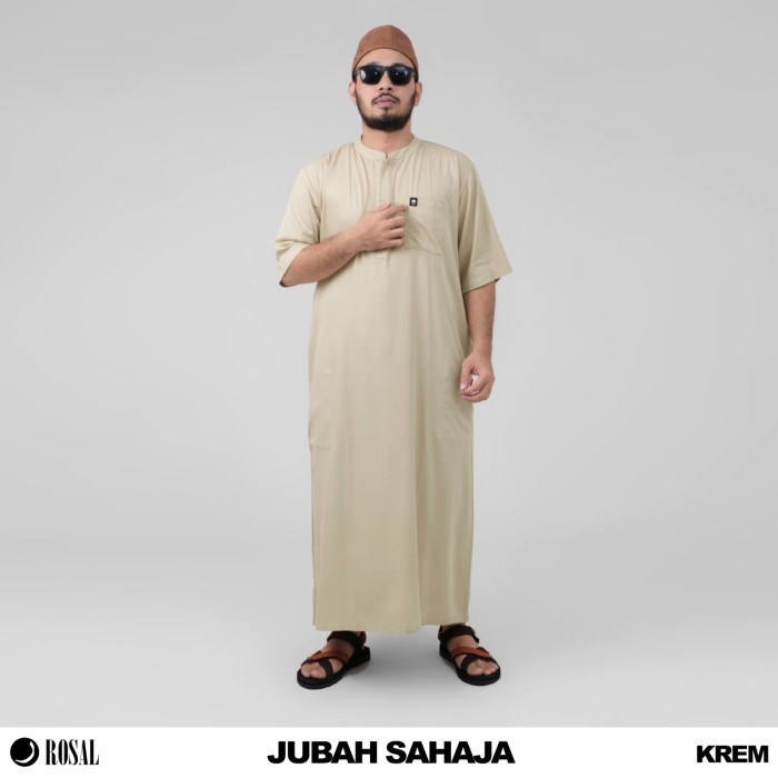 Murah Jubah Gamis Pria Dewasa ROSAL Jubah Sahaja Baju Gamis Pria Jumbo Big Size M, L, XL, XXL, XXXL
